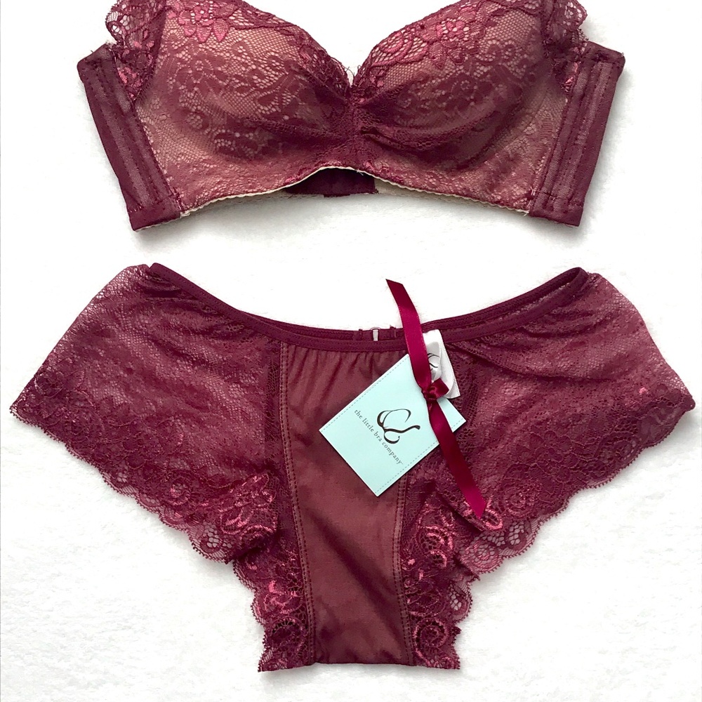 The Little Bra Co Burgundy Francesca Panty XS NWT